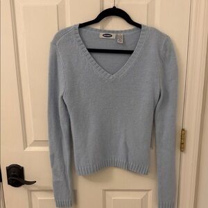 Old Navy Soft Blue V-Neck Sweater